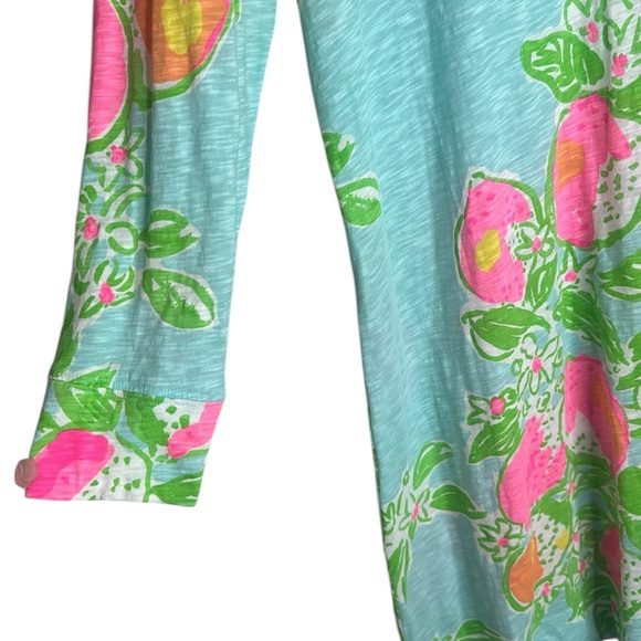 Lilly Pulitzer Marlowe T-Shirt Dress Cotton Bold Bright Floral Preppy Beach S - Picture 5 of 9